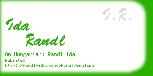 ida randl business card